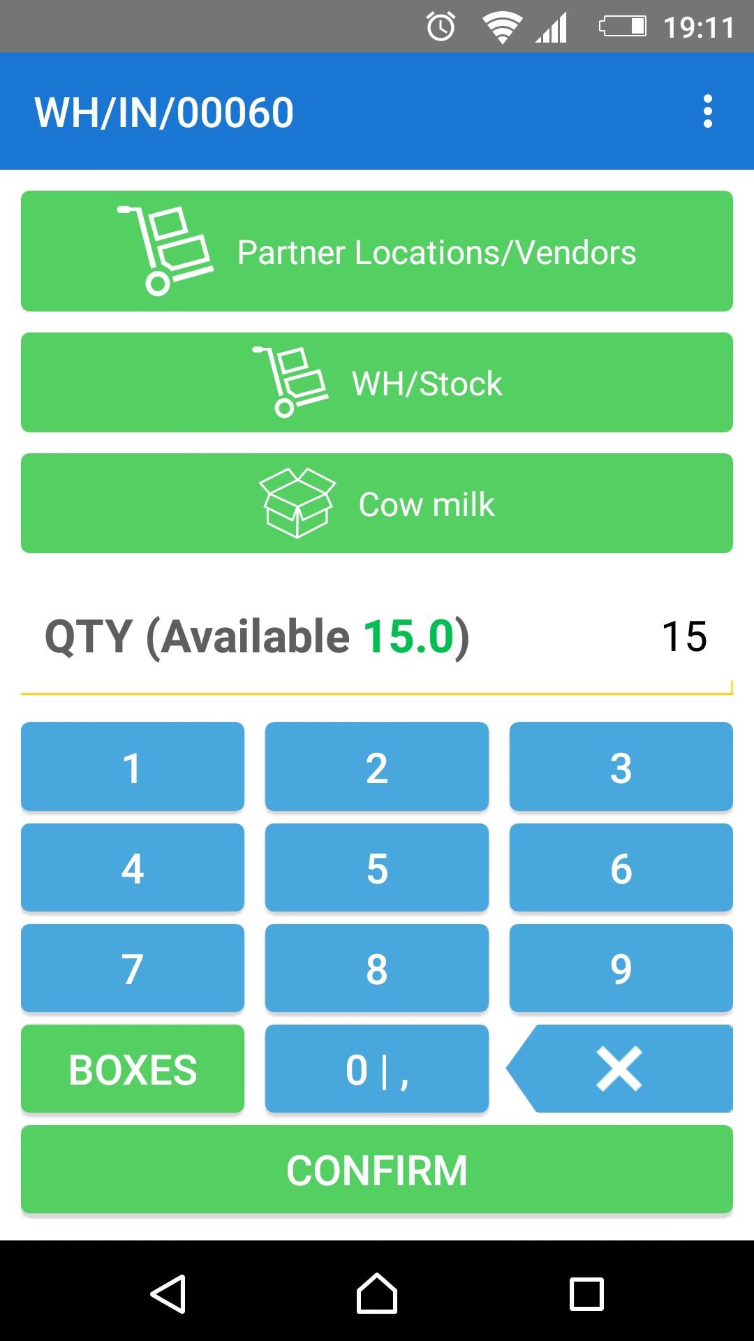 Odoo retail inventory management