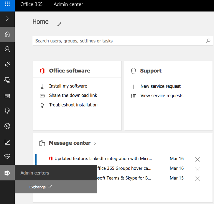 change email server settings in office 365 portal