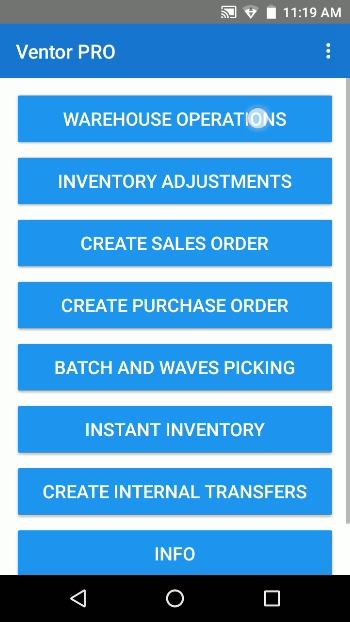 Odoo warehouse App