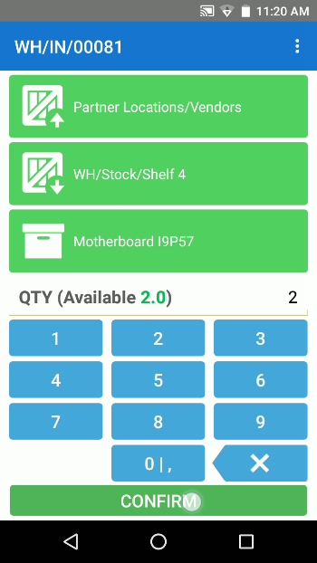 warehouse management odoo