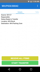 create sales order from warehouse