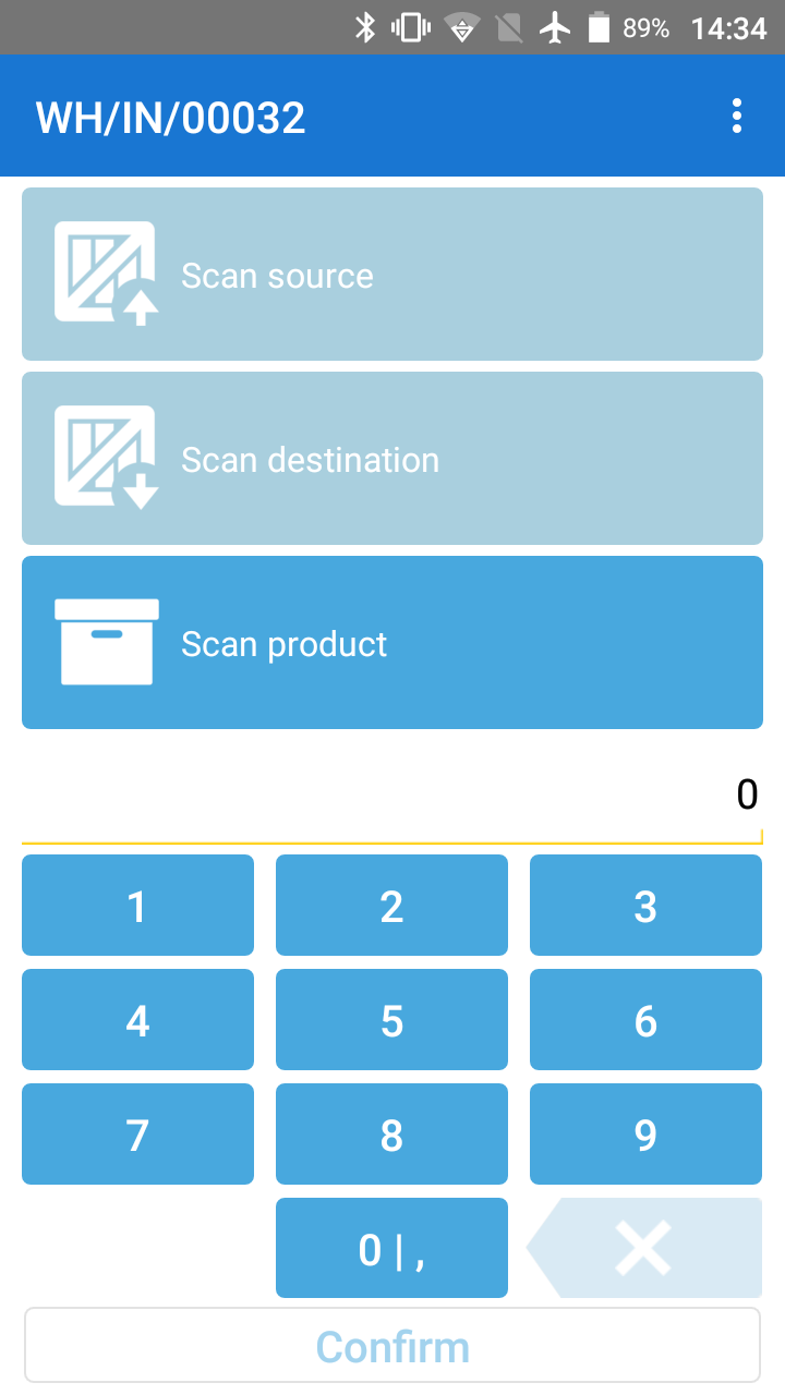 Odoo warehouse operations