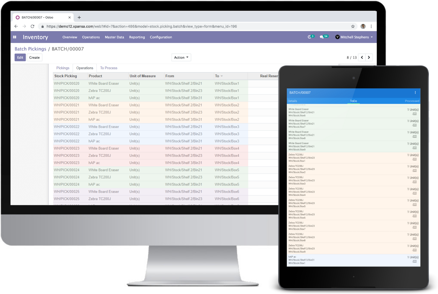 inventory management odoo