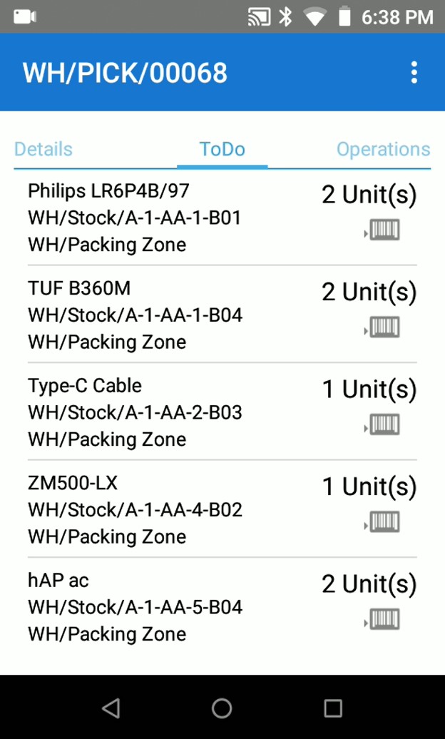 warehouse management odoo