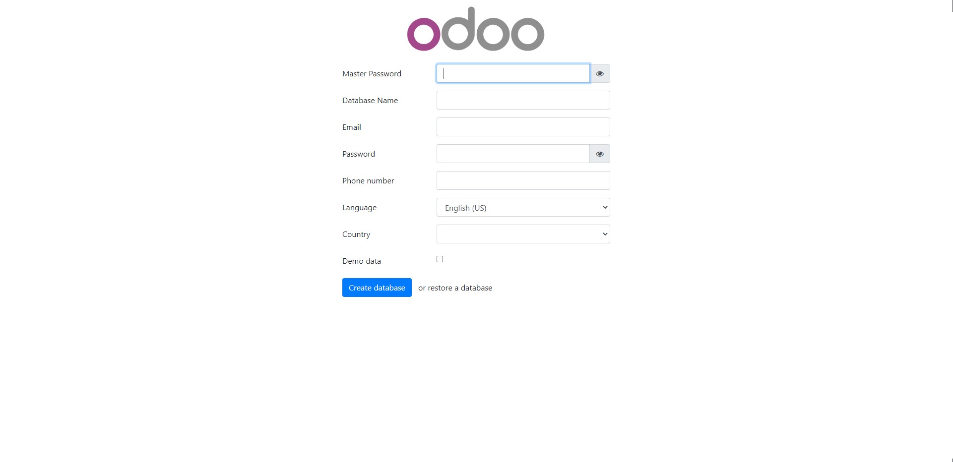 odoo database