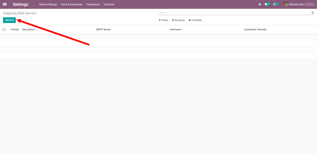 configuring of odoo