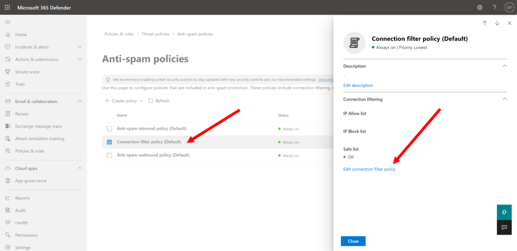 configuring of a anti spam thread policy odoo 16