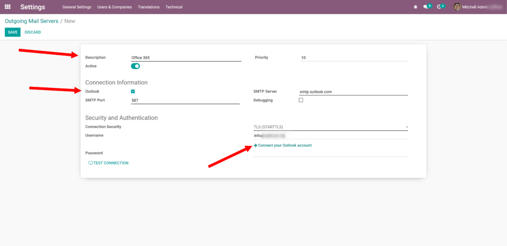 5 configuring of odoo incoming connection