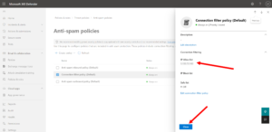 configuring-of-a-anti-spam-thread-policy
