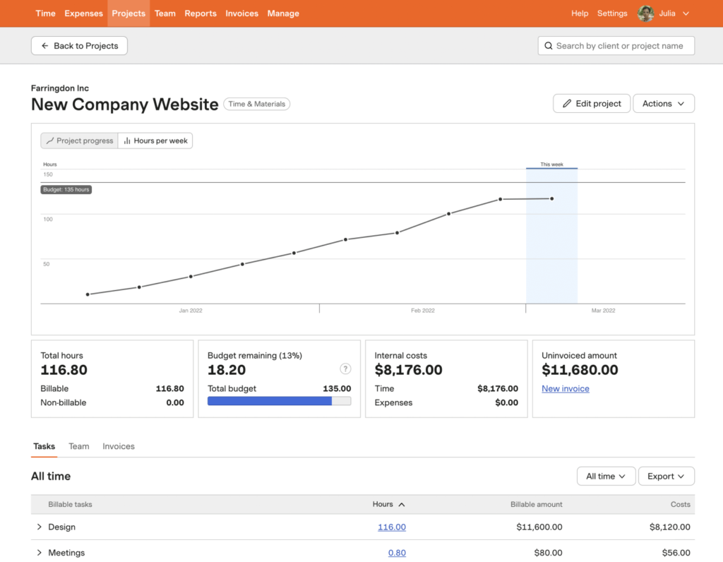 Odoo Harvest integration