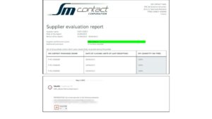 supplier evaluation report generated through Odoo