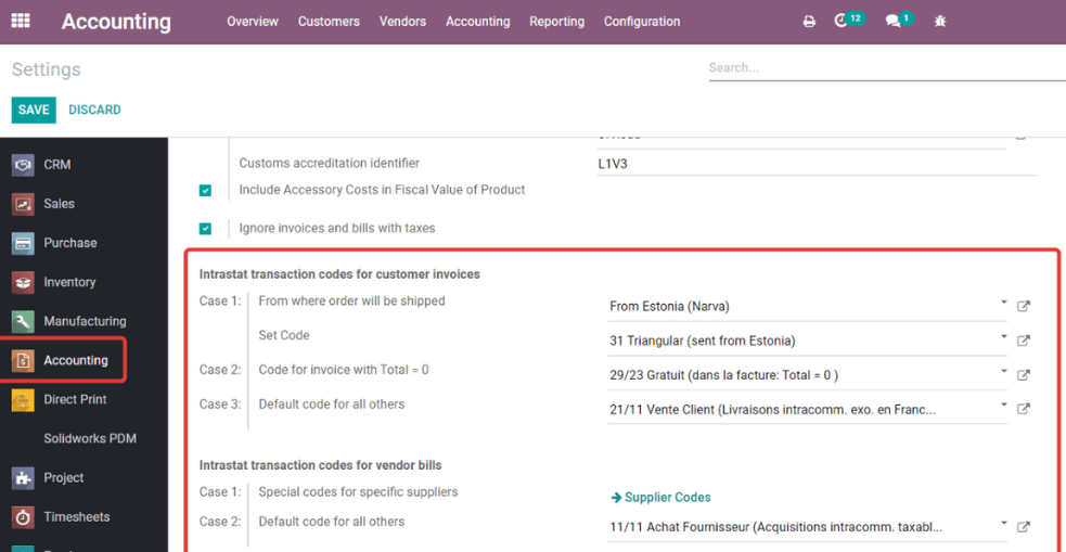 Automating Customs Declaration Submission in odoo