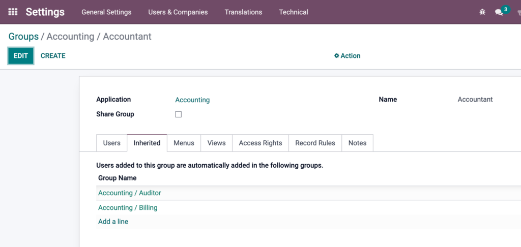 odoo group inheritance