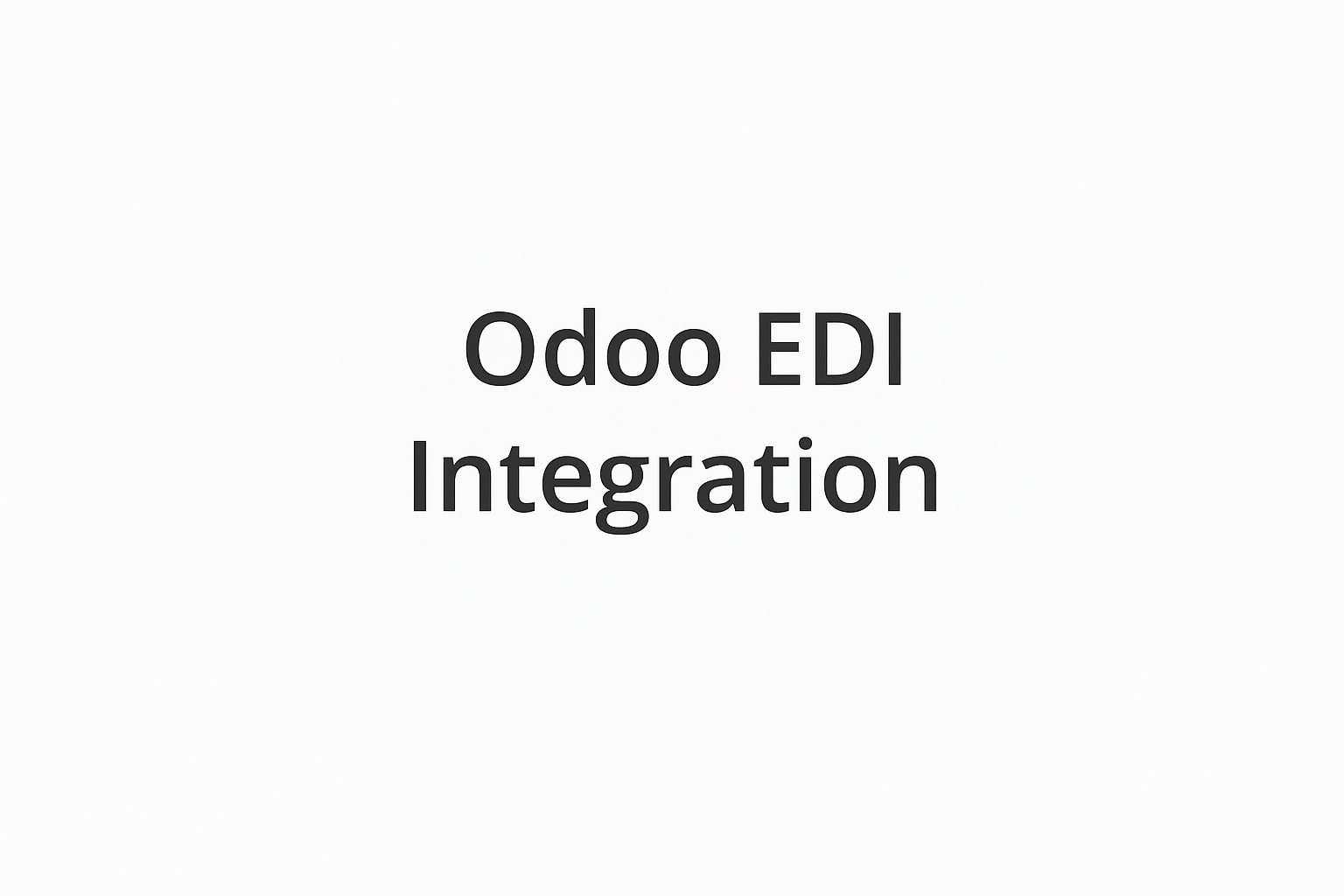 Odoo Edi integration