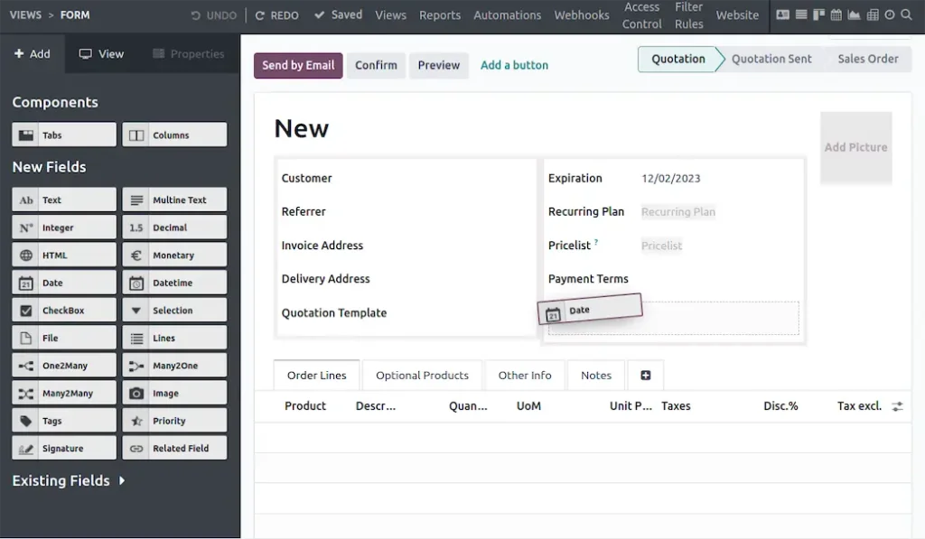 odoo customization